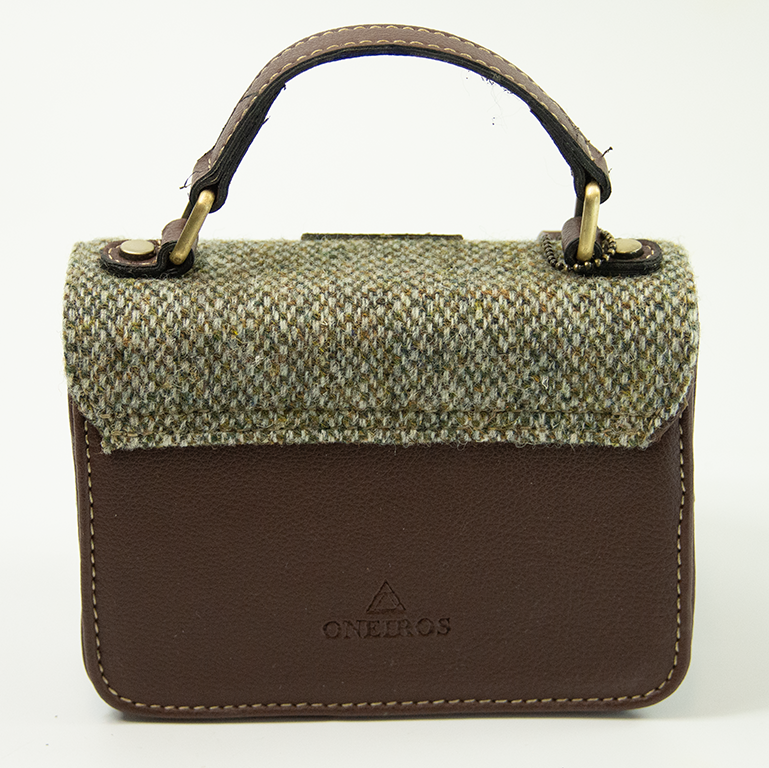 Harris Tweed Baby Satchel Bag 13/Brown