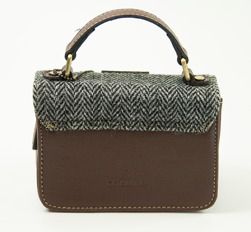 Harris Tweed Baby Satchel Bag 5/Brown