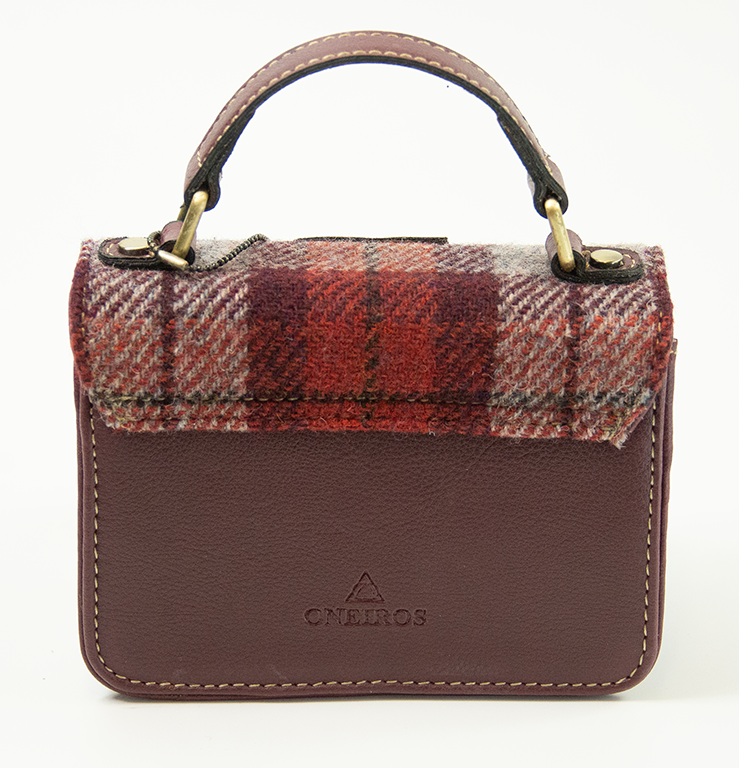 Harris Tweed Baby Satchel Bag DPX-05/Maroon