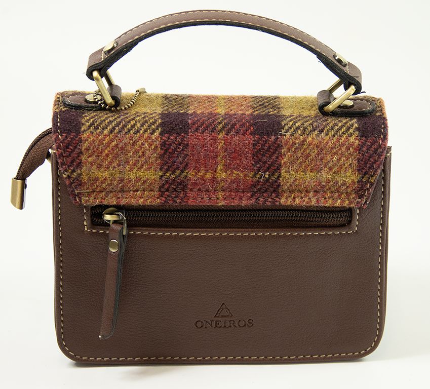 Harris Tweed Mini Satchel Bag DPX-07/Brown