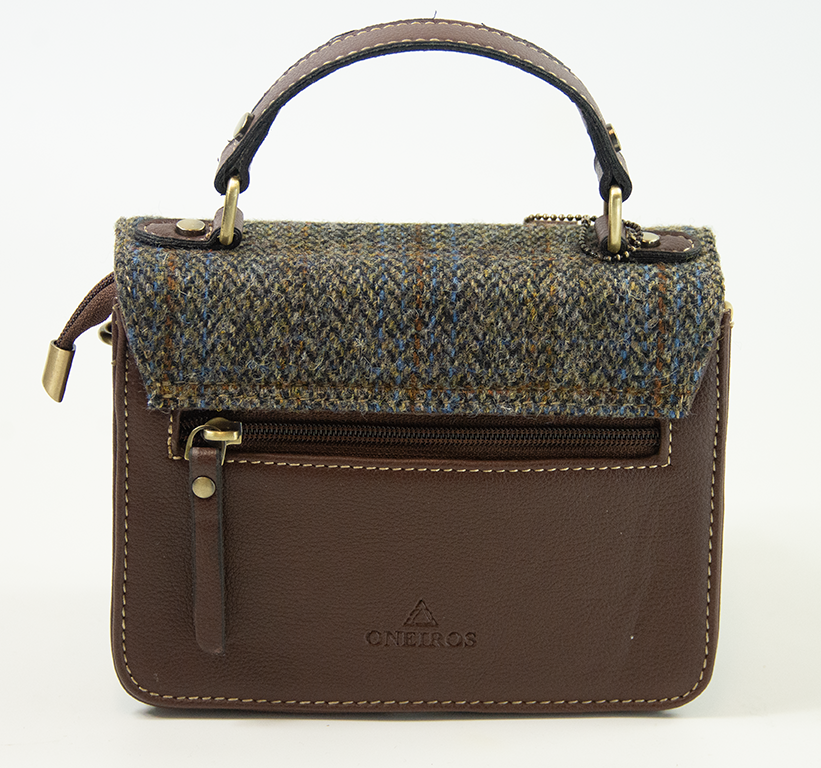 Harris Tweed Mini Satchel Bag 11/Brown
