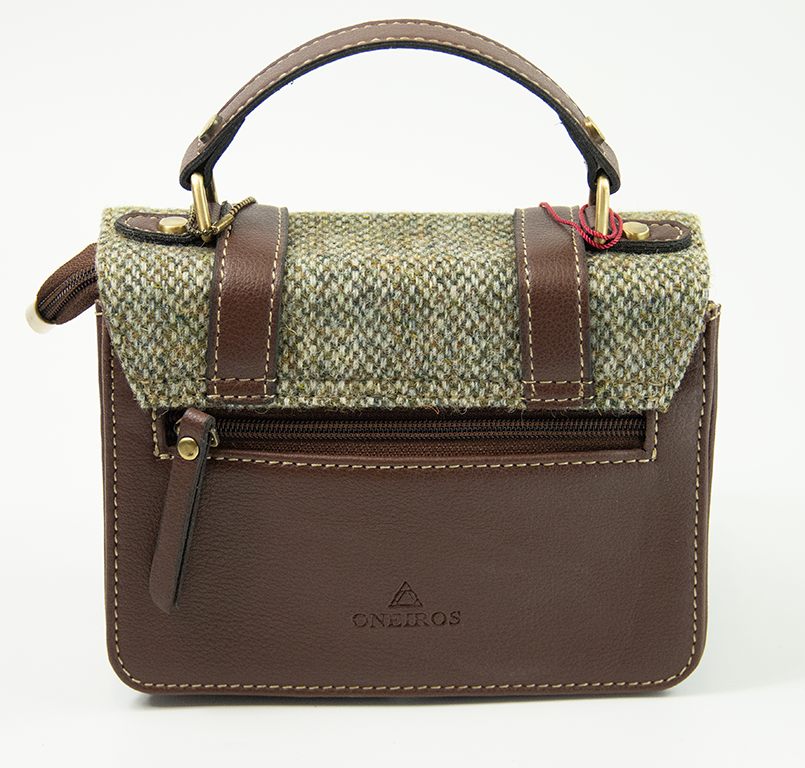Harris Tweed Mini Satchel Bag 13/Brown