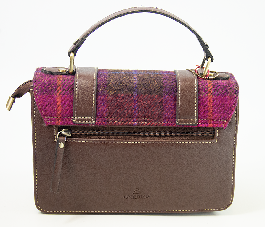 Harris Tweed Medium Satchel Bag 1/Brown