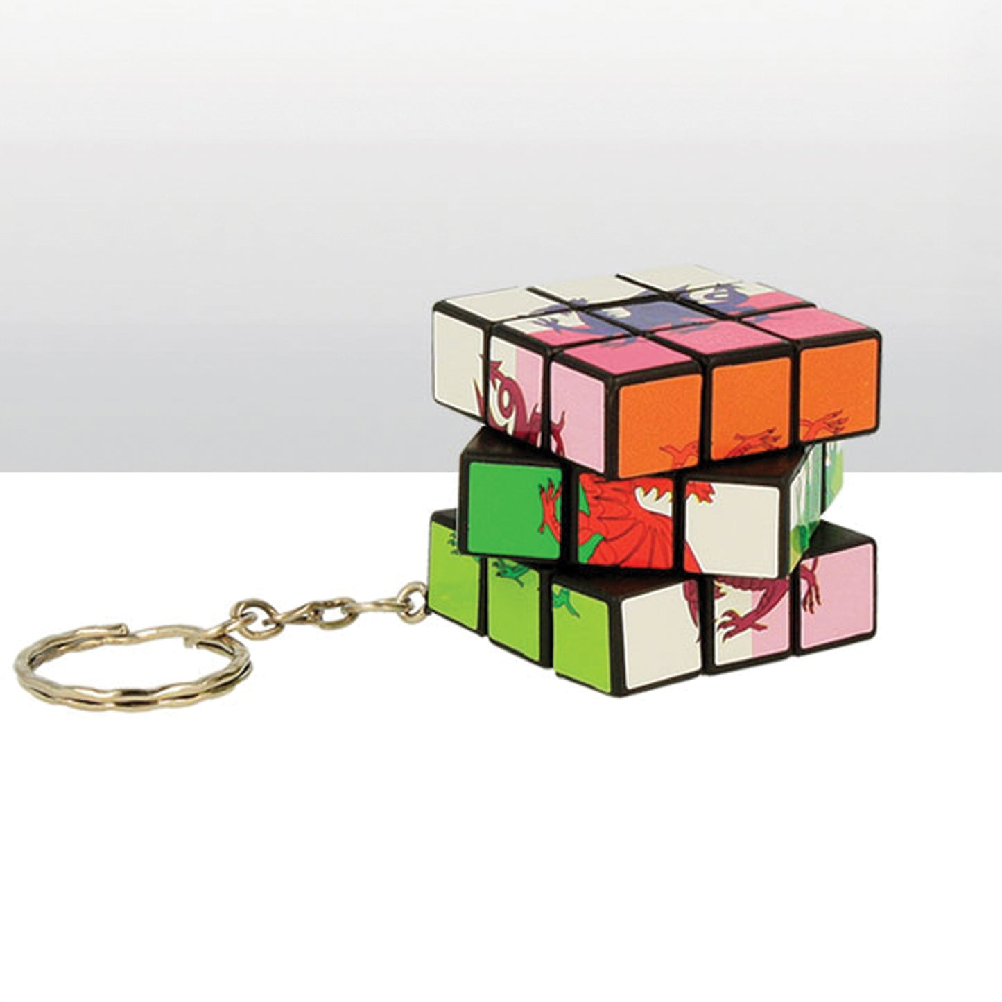 Welsh Dragon Puzzle Cube Keyring