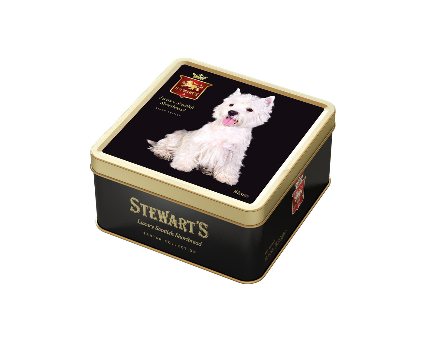 Stewart's Black - Westie Shortbread Tin - 125g
