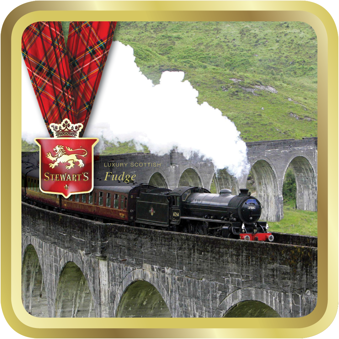 Stewart's Tartan - Glenfinnan Viaduct Fudge Tin - 100g