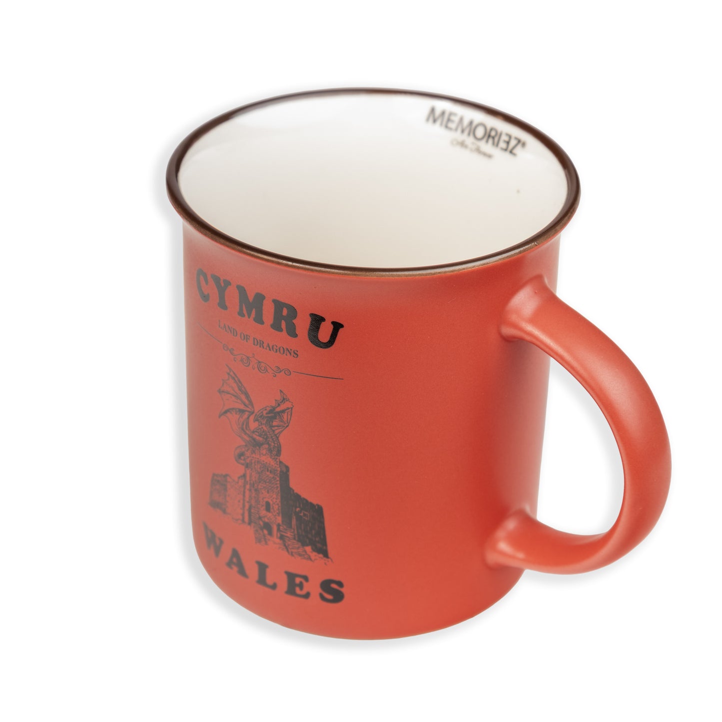 Welsh Red Matt Porcelain Mug