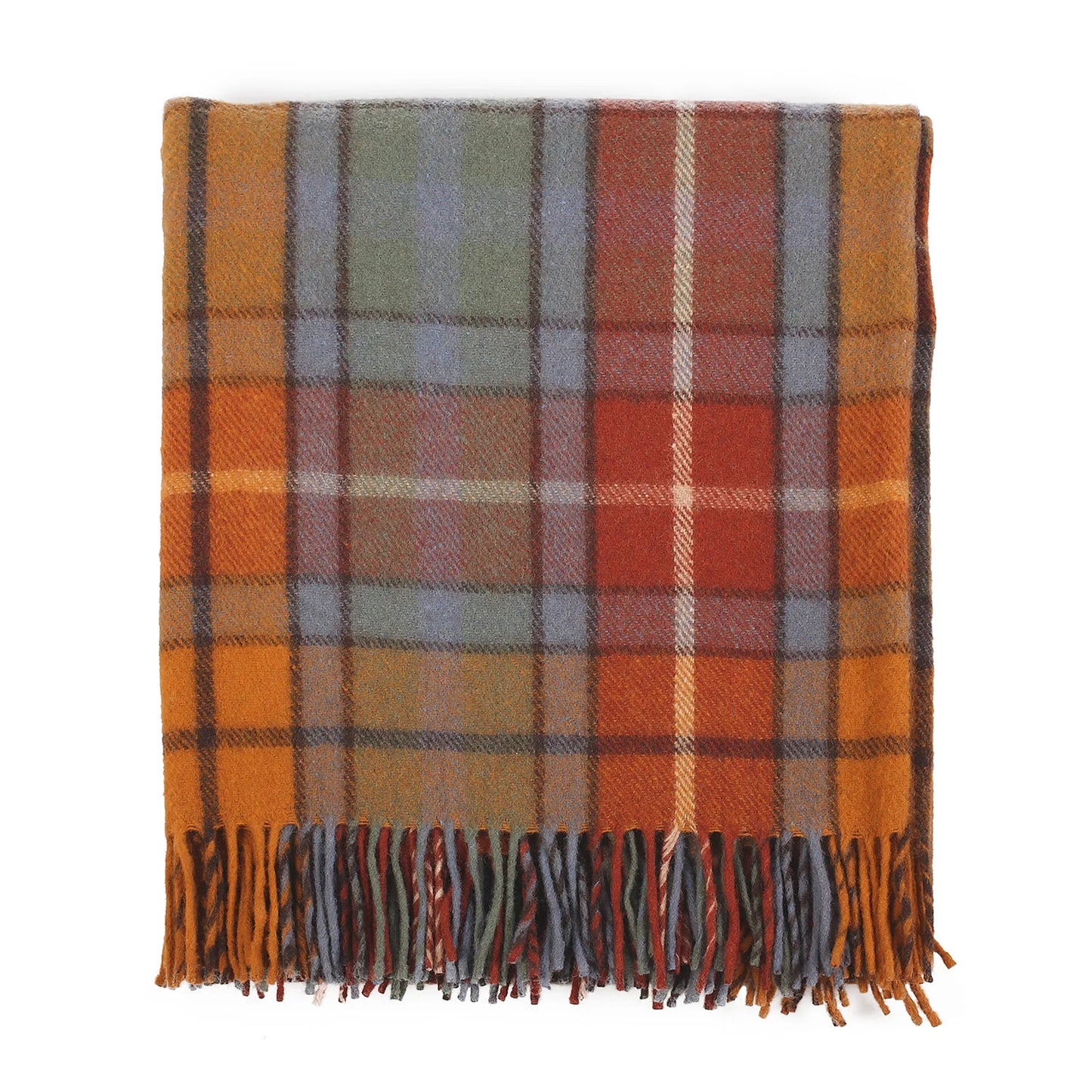 Welsh Woollens Recycled Wool Tartan Blanket Throw - Buchanan Antique