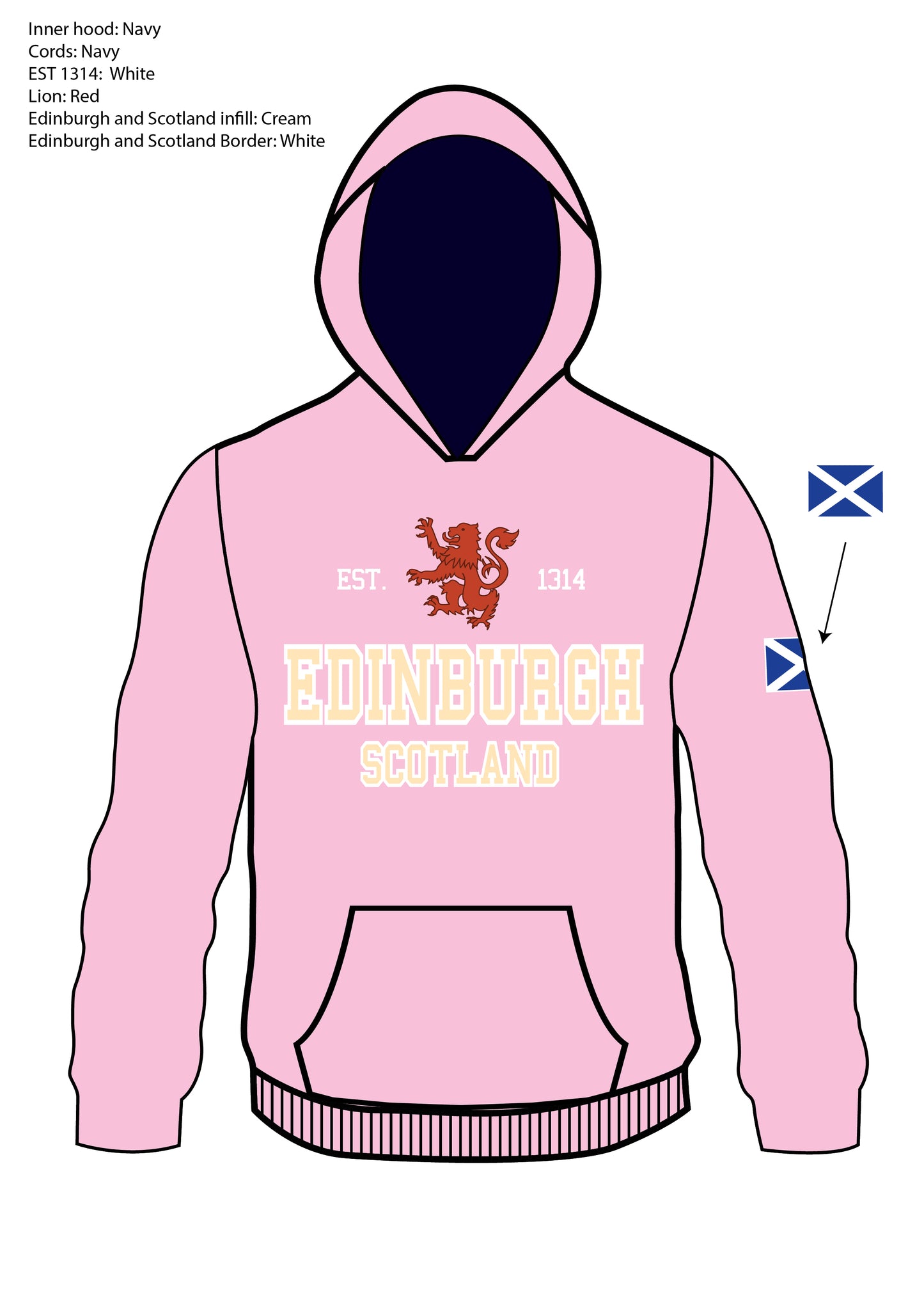 Kids Scotland Est 1314 Edinburgh Hoodie