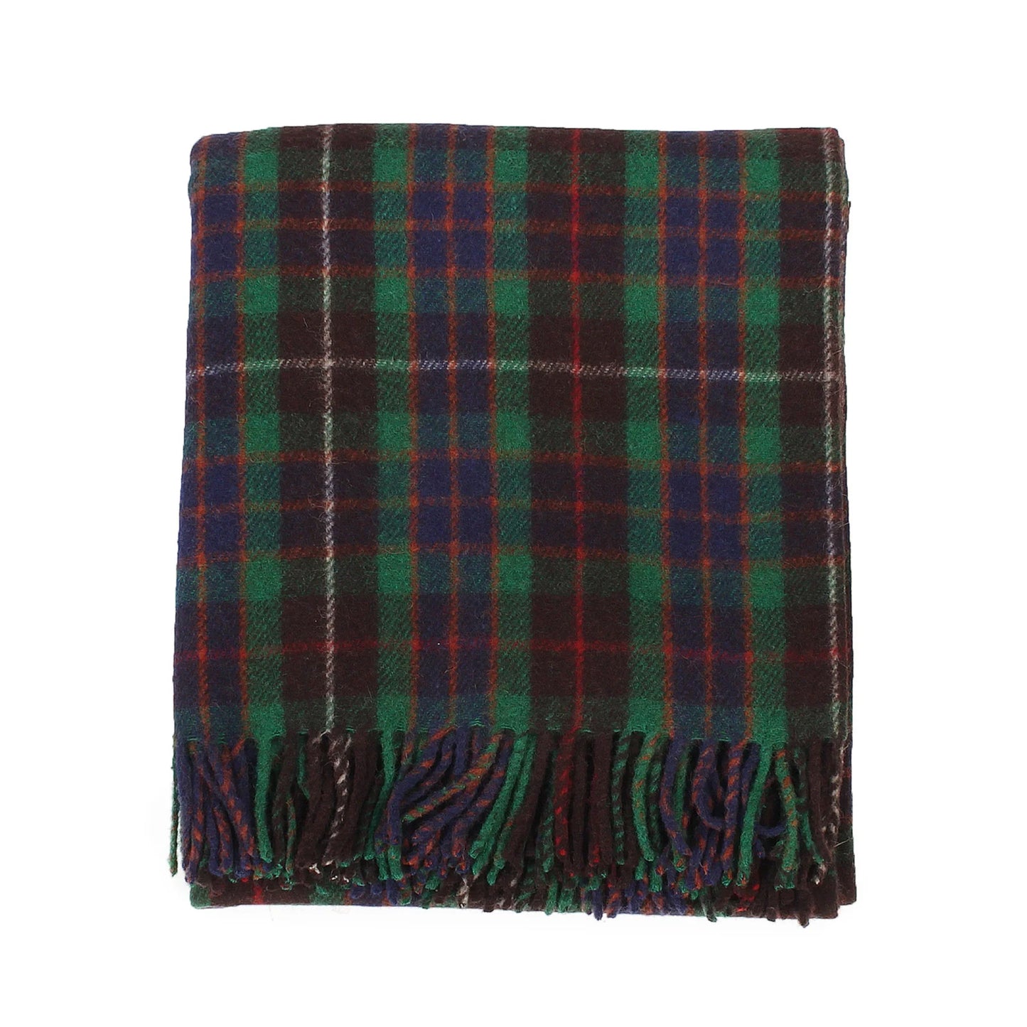 Welsh Woollens Recycled Wool Tartan Blanket Throw - Fraser Hunting