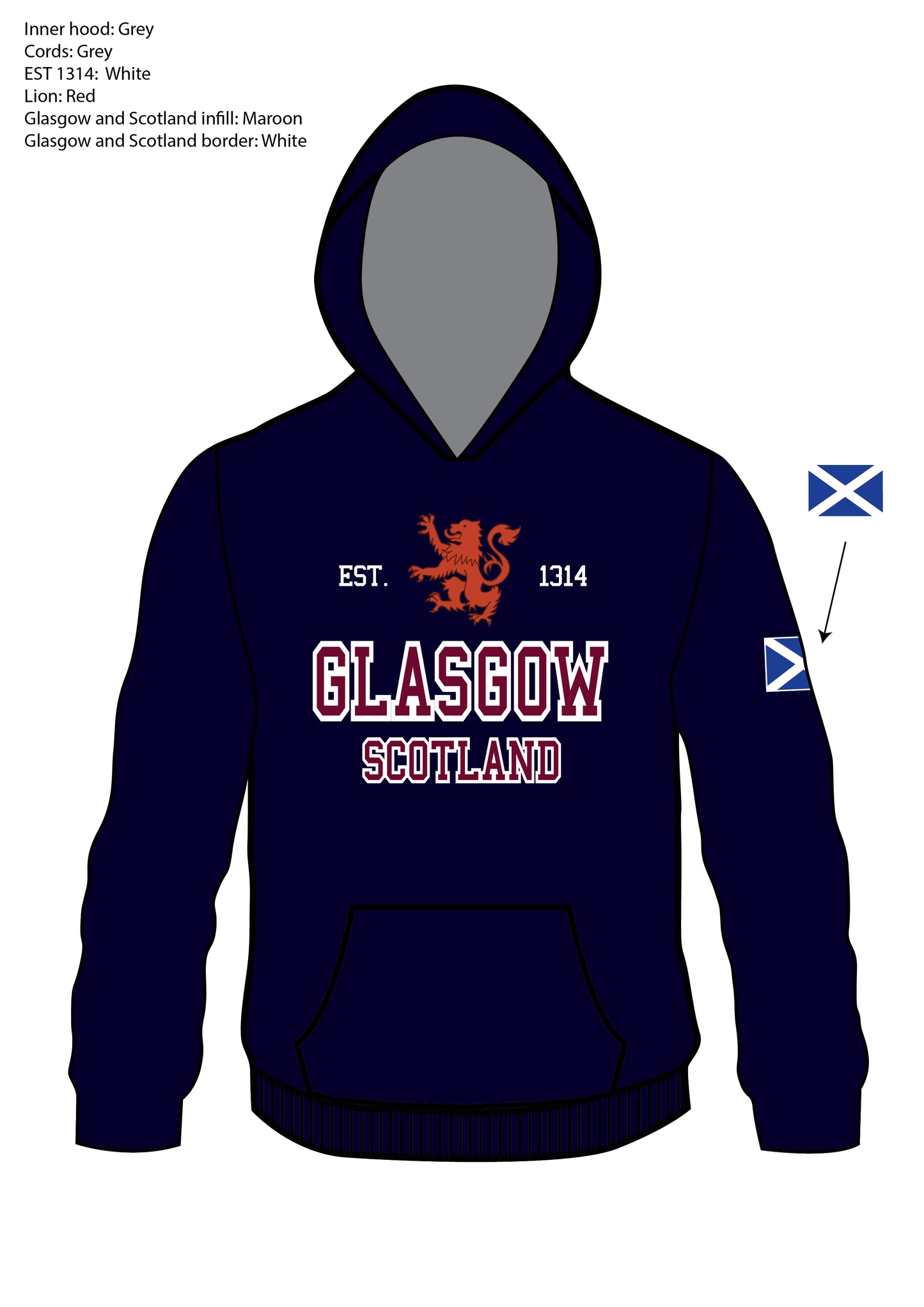 Kids Scotland Est 1314 Glasgow Hoodie