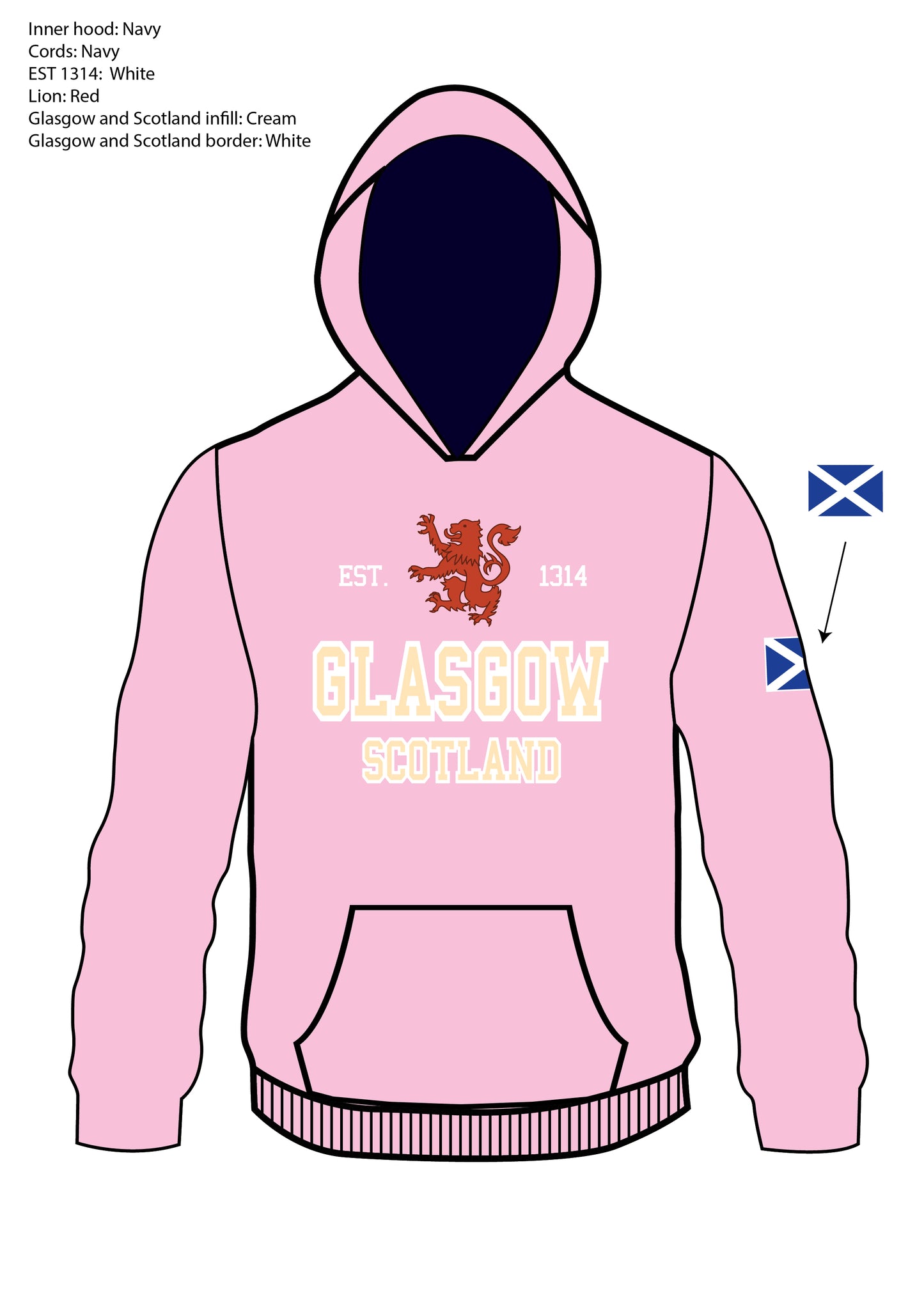 Kids Scotland Est 1314 Glasgow Hoodie