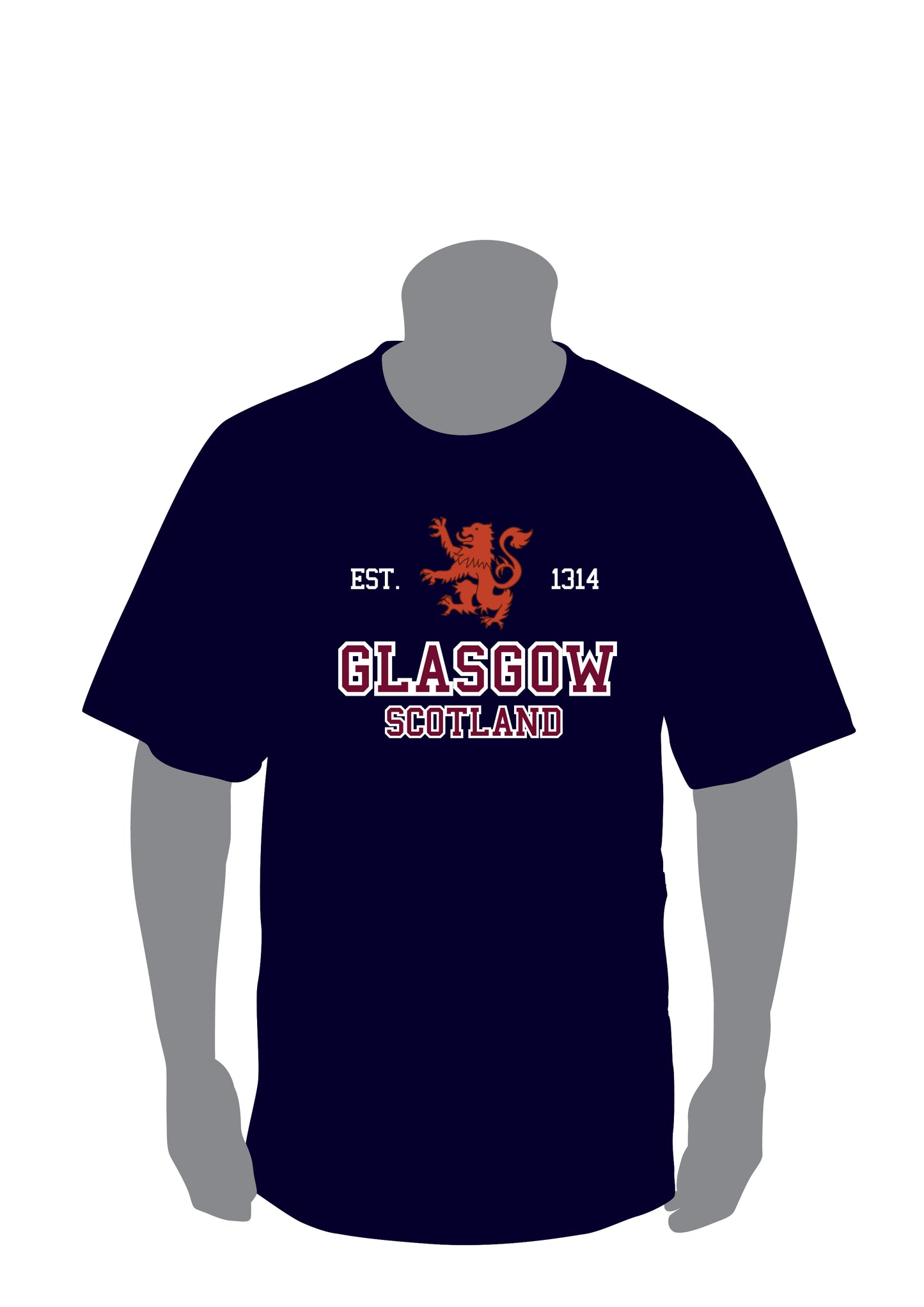 Scotland Est 1314 Glasgow Applique T-Shirt