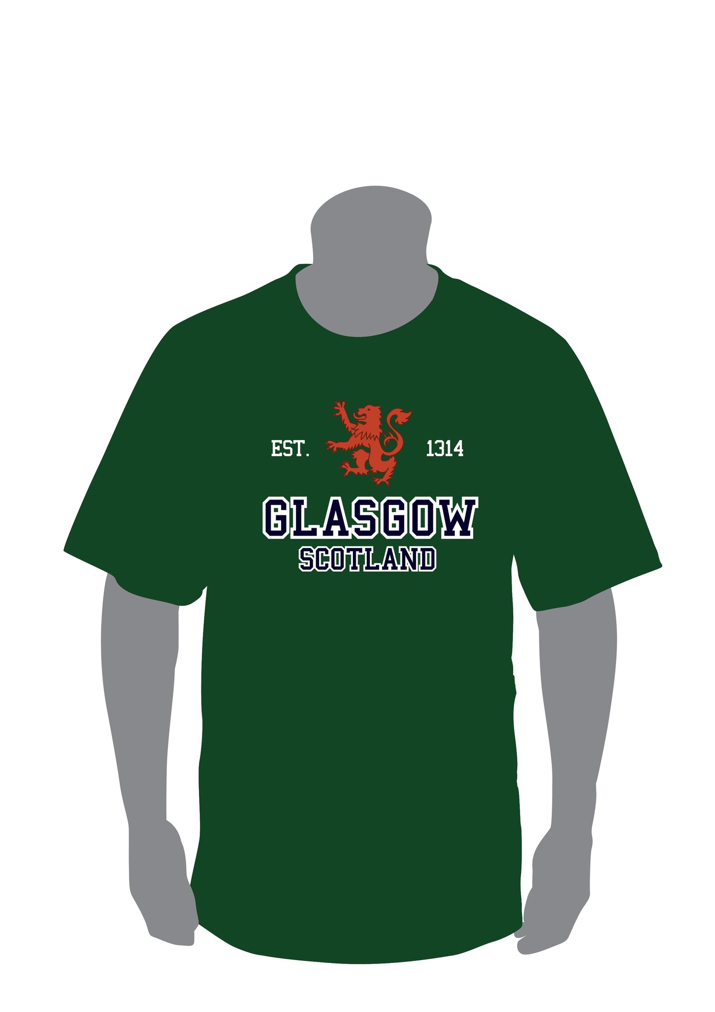 Scotland Est 1314 Glasgow Applique T-Shirt
