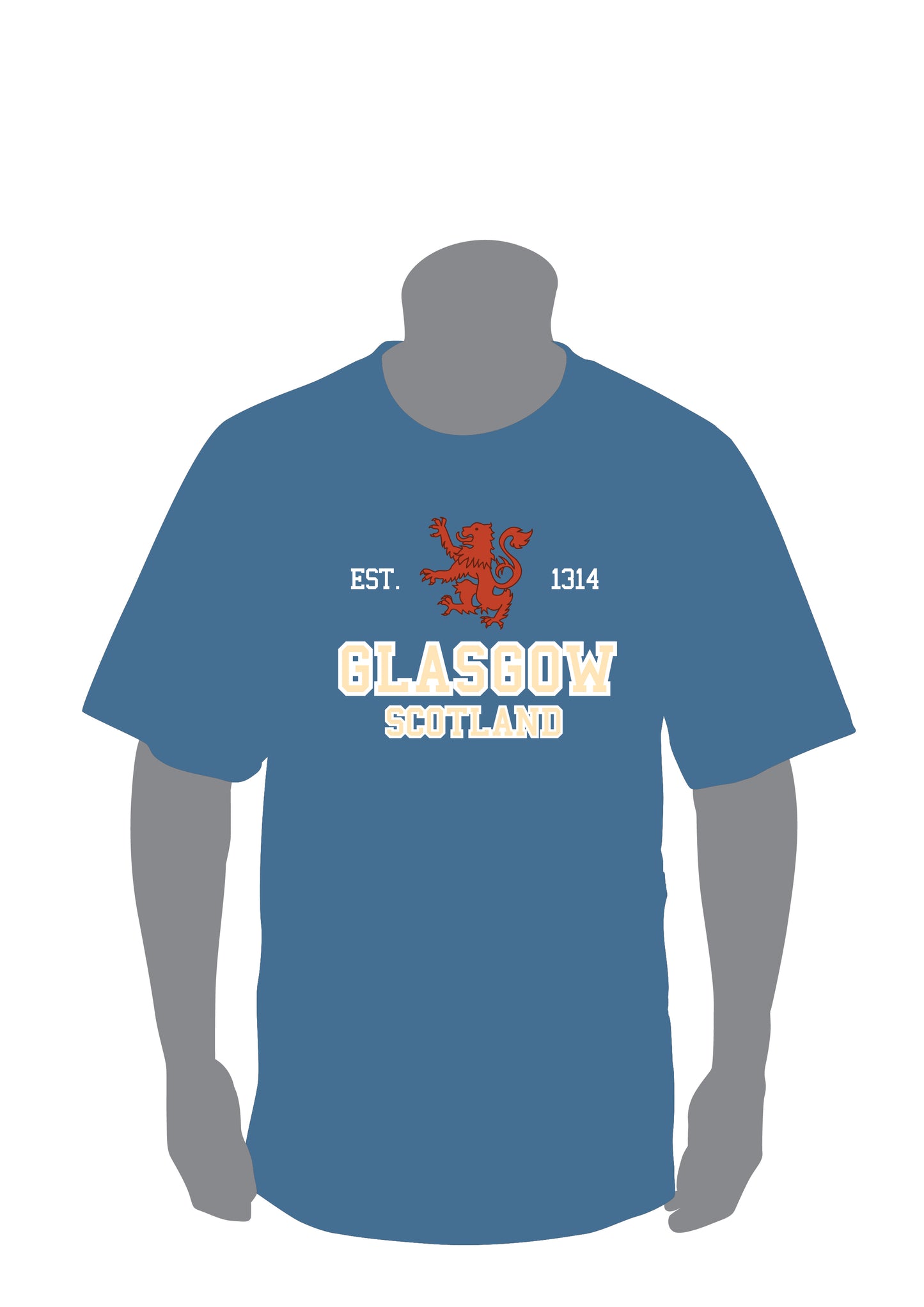 Scotland Est 1314 Glasgow Applique T-Shirt