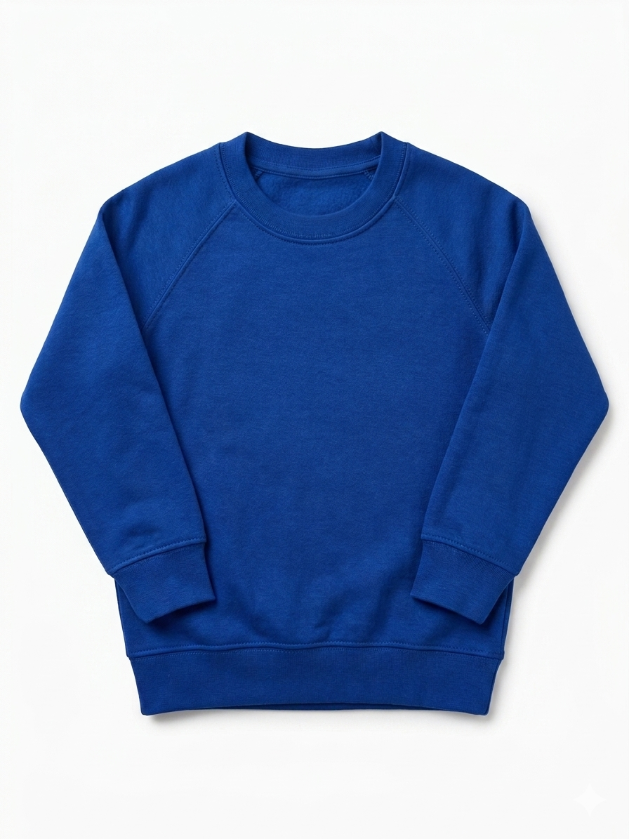 Kids Plain Sweatshirt - Royal Blue