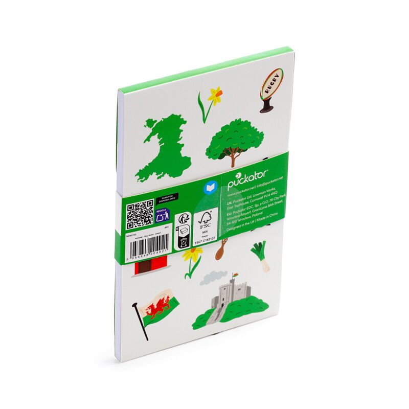 Welsh Dragon Wales Flip Open Shaped Memo Pad
