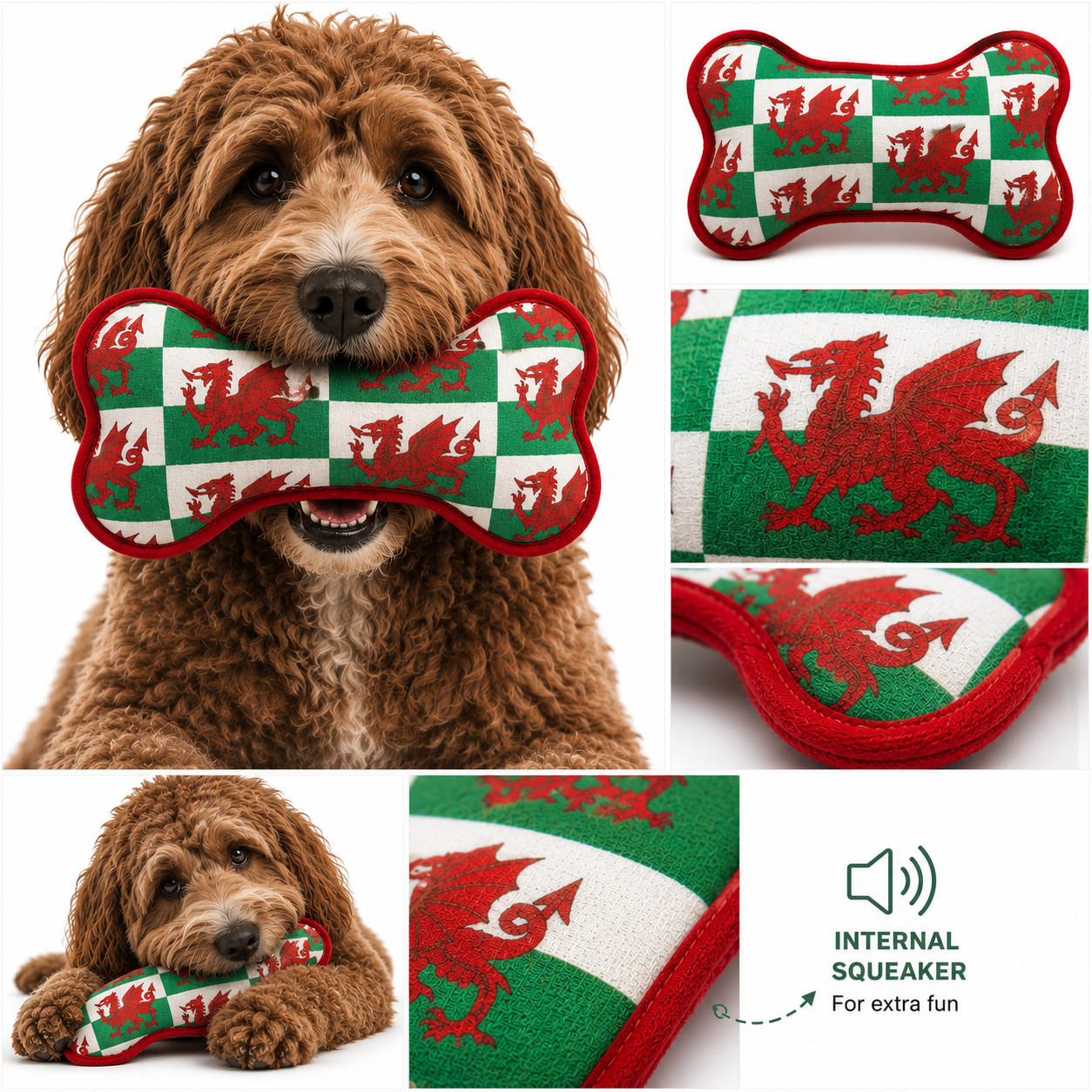 Multi-Flag Squeaky Dog Toy