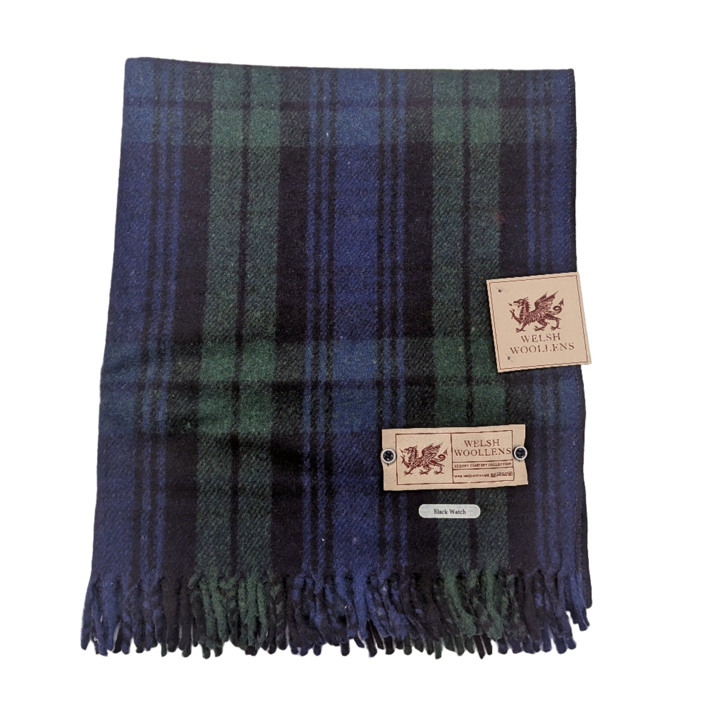 Welsh Woollens Wool Knee Blanket/Throw Black Watch Tartan