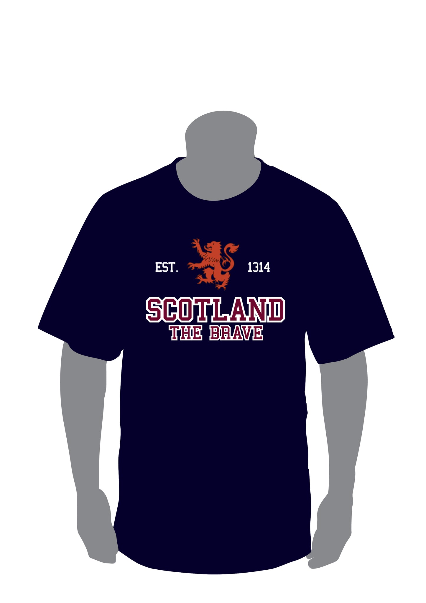 Scotland Est 1314 The Brave Applique T-Shirt