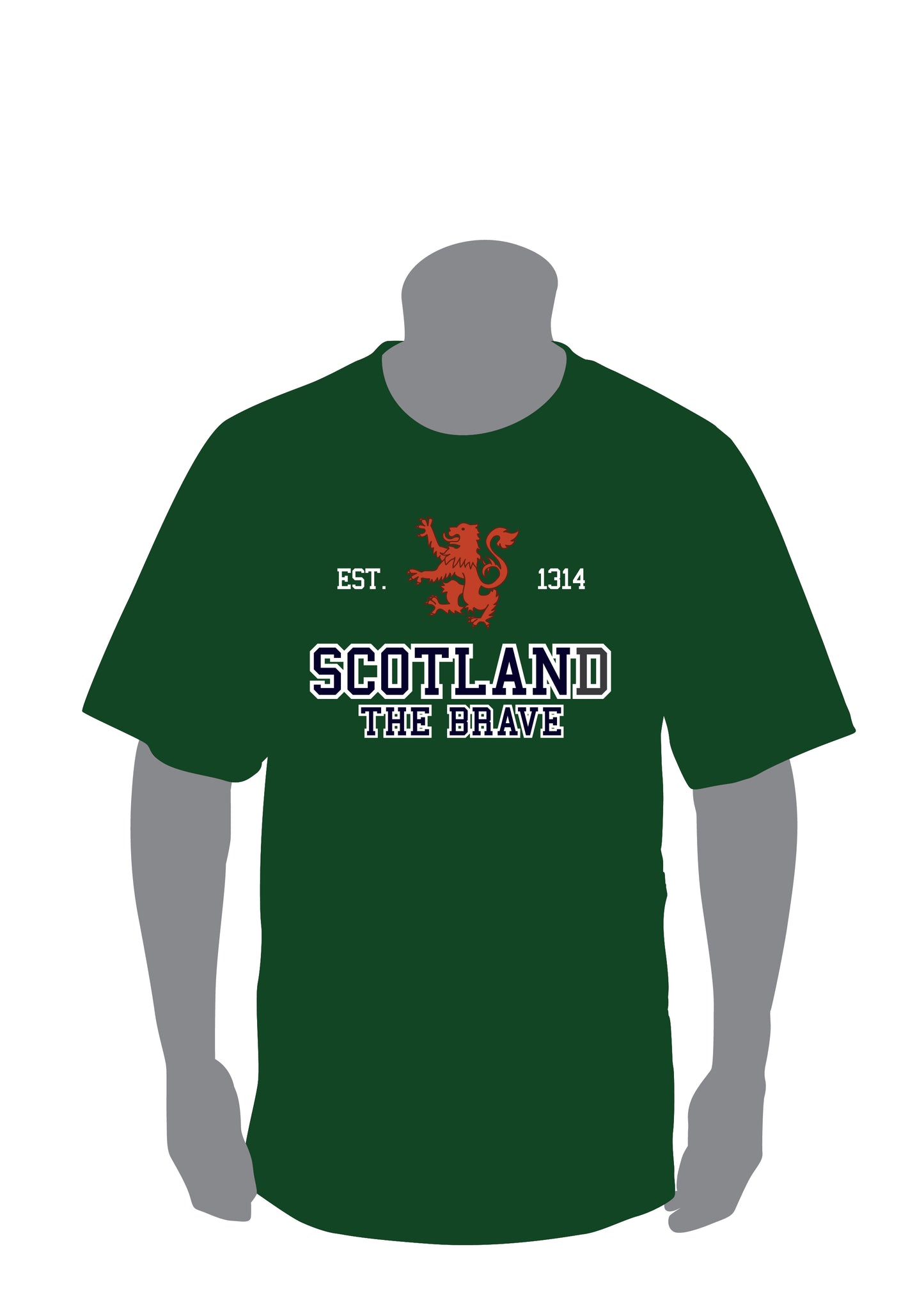 Scotland Est 1314 The Brave Applique T-Shirt