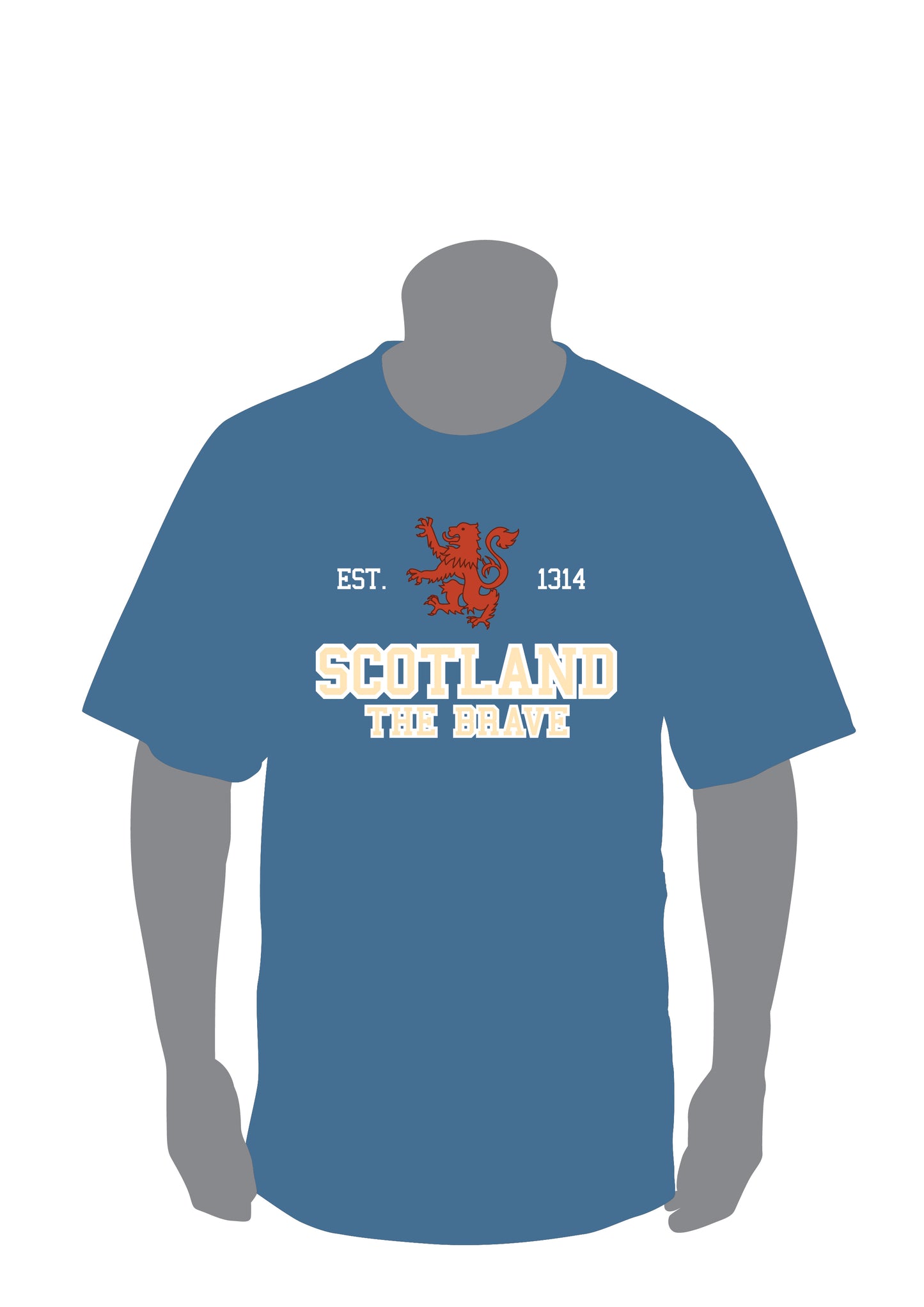 Scotland Est 1314 The Brave Applique T-Shirt