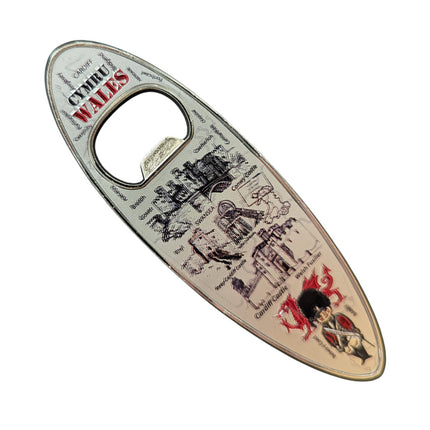 Wales Places Bottle Opener Magnet (Oval Shape)