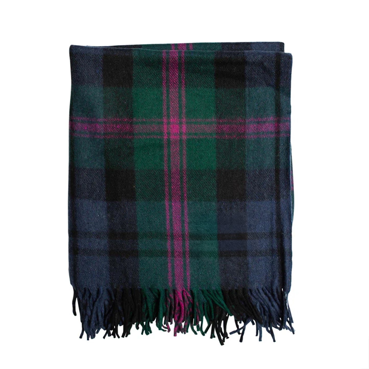 Welsh Woollens Recycled Wool Tartan Blanket Throw - Baird