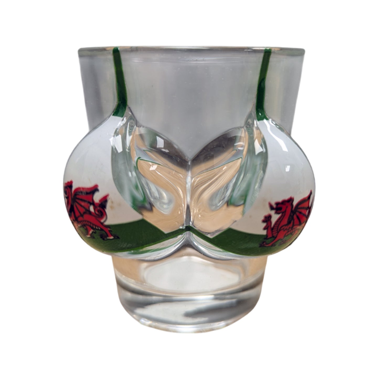Wales Flag Boobs Bikini Top Shot Glass