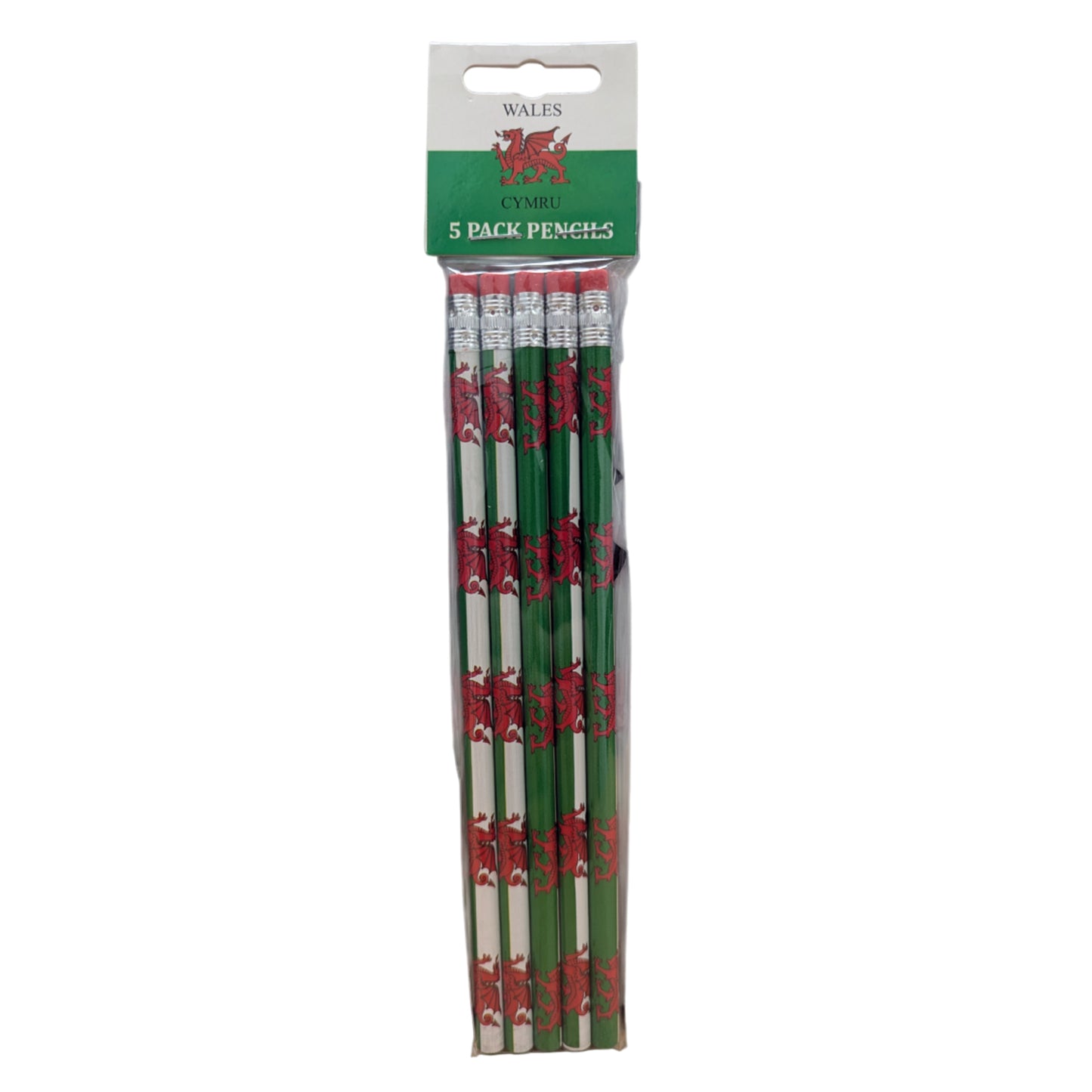 Wales Flag Pencils (Pack of 5)