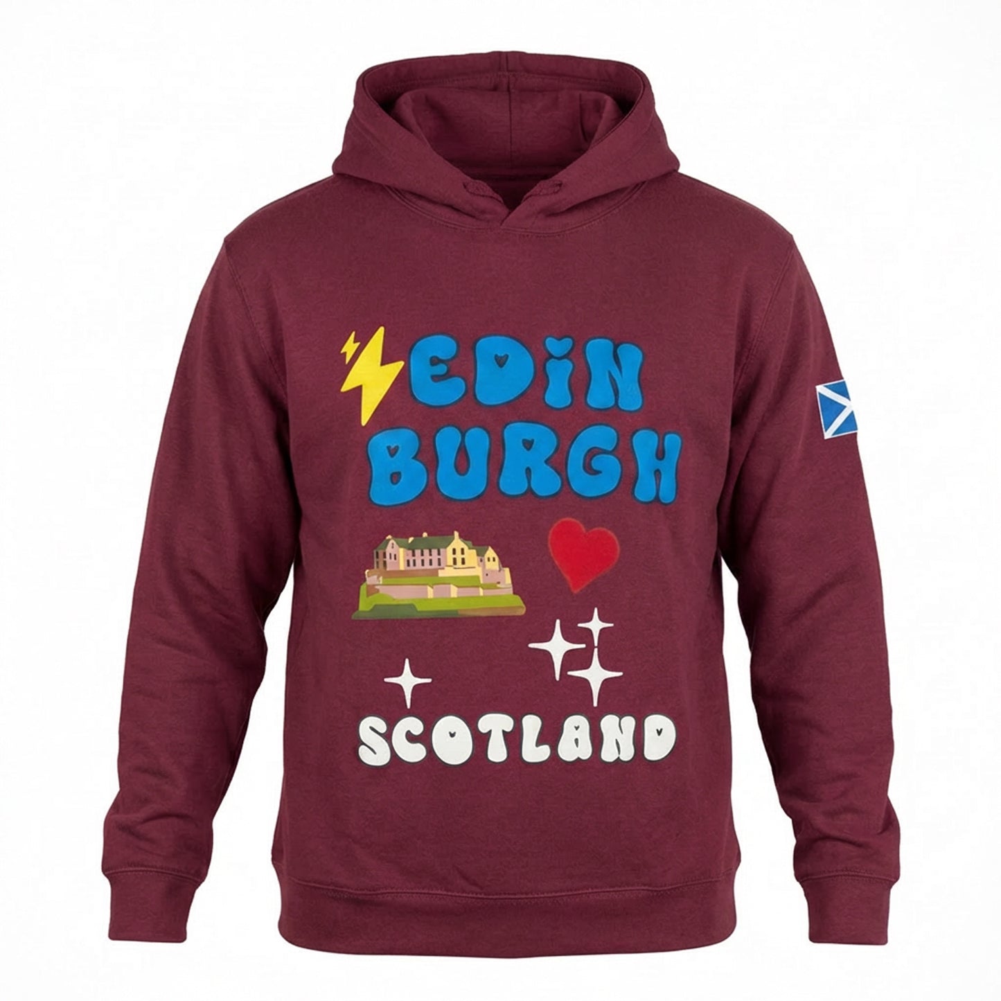 Edinburgh Scotland Puff Print Hoodie