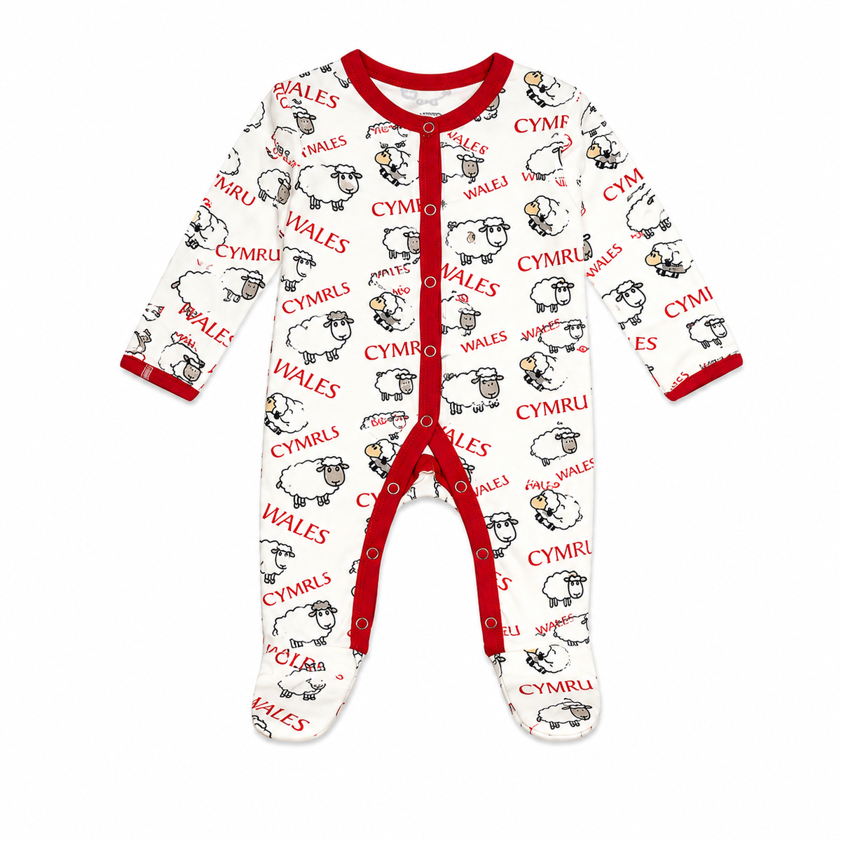 Babies Cymru Wales Sheep Sleepsuit