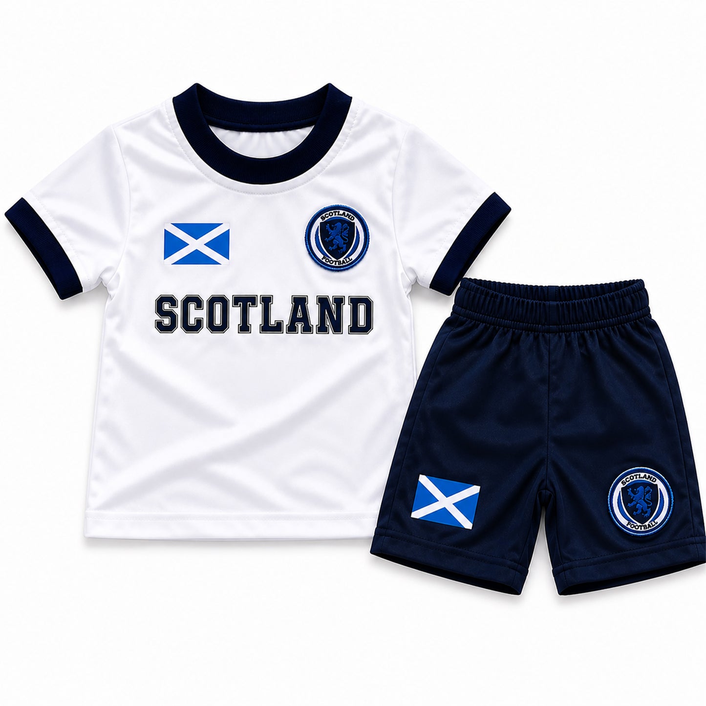 New Kids White Scotland Football Kit
