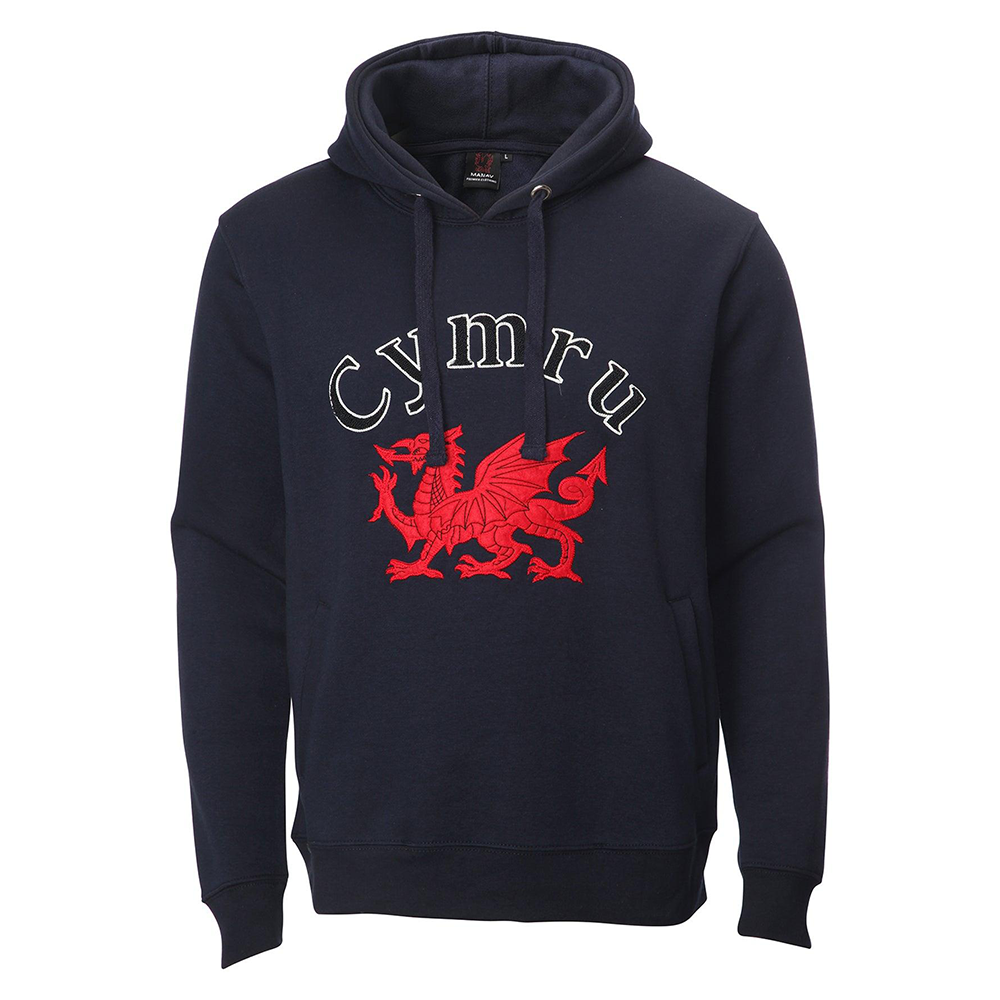 Kids Navy Towelling Cymru Hoodie