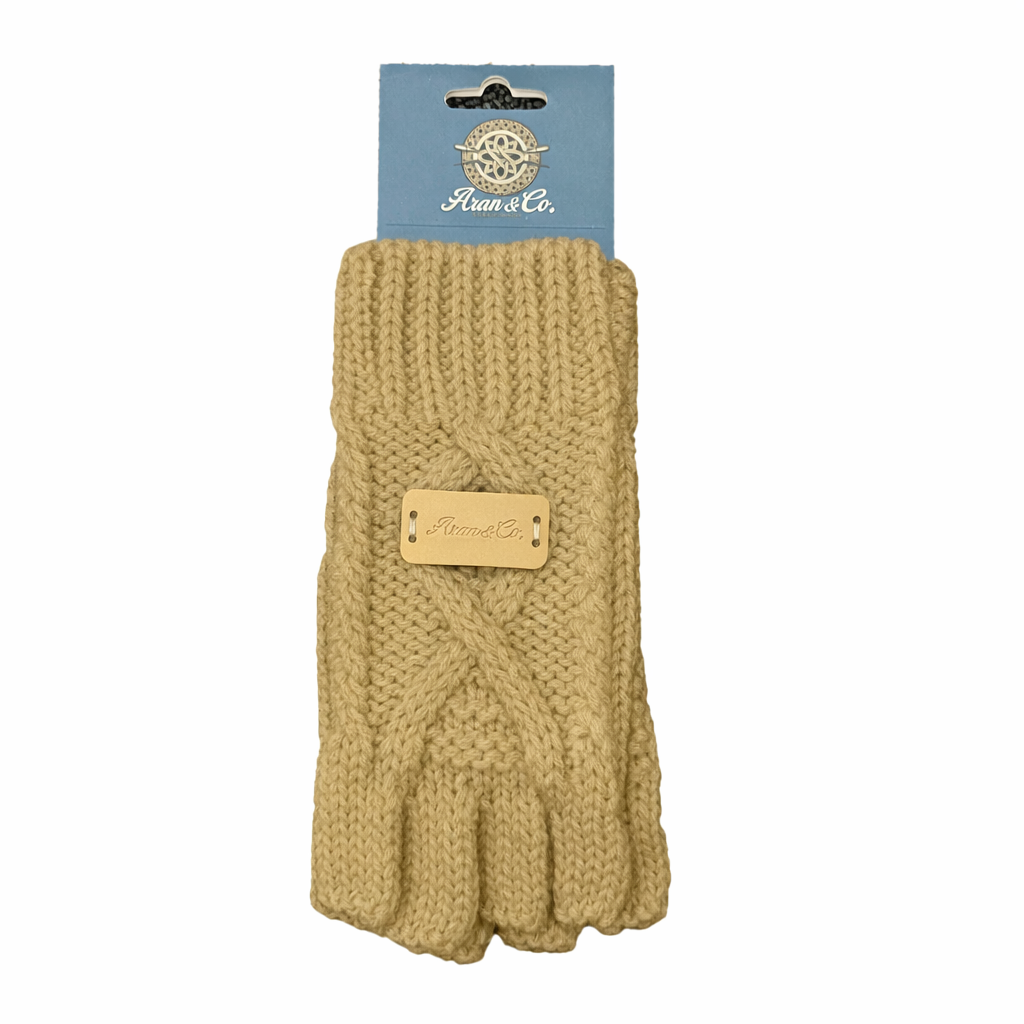 Aran Ladies Fingerless Gloves