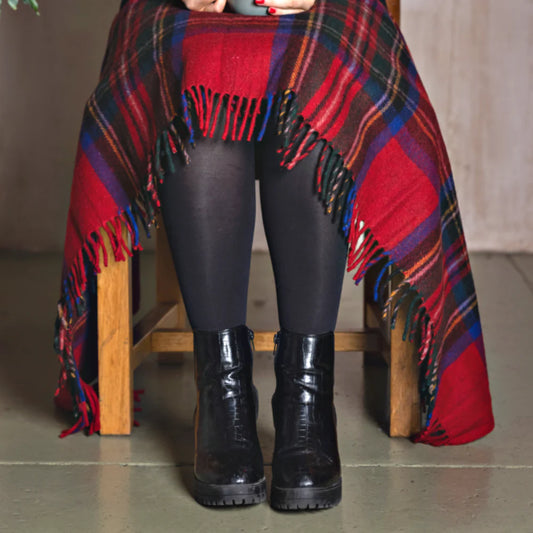 Balmoral Wool Knee Blanket/Throw Stewart Royal Tartan