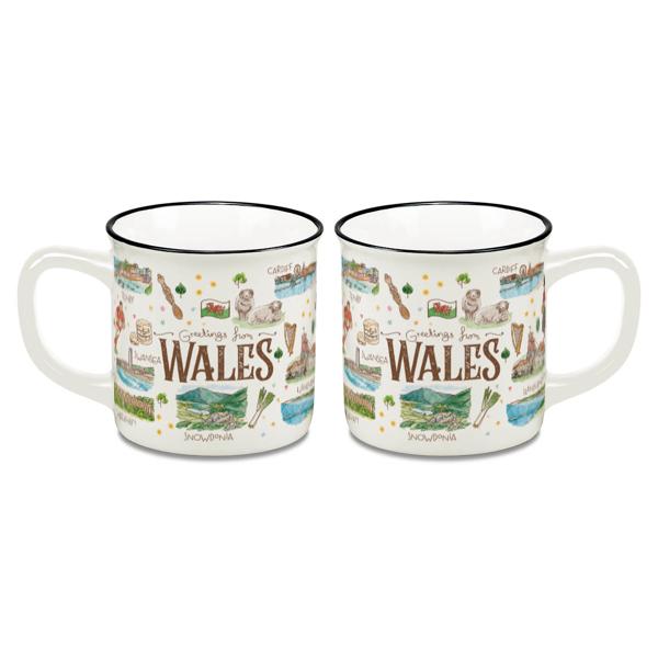 Porcelain Mug Wales Aquarelle
