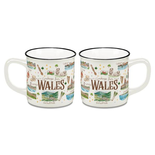Porcelain Mug Wales Aquarelle