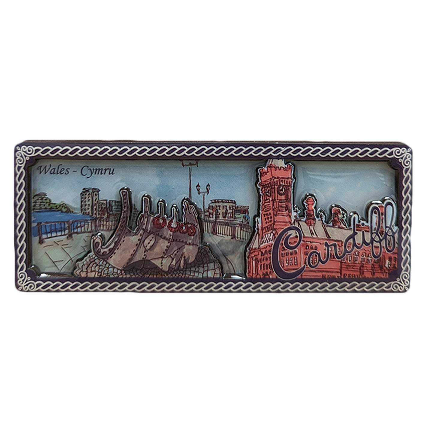 Cardiff Bay Landscape 3D Epoxy Magnet (3DEM034)