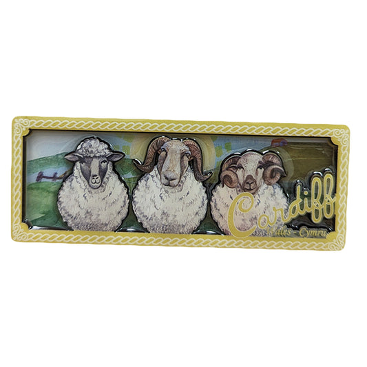 Cardiff Sheep Landscape 3D Epoxy Magnet (3DEM035)