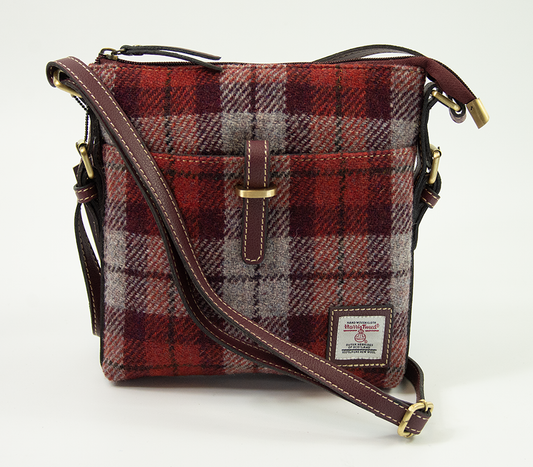 Harris Tweed Ladies Crossbody Bag DPX-05/Maroon