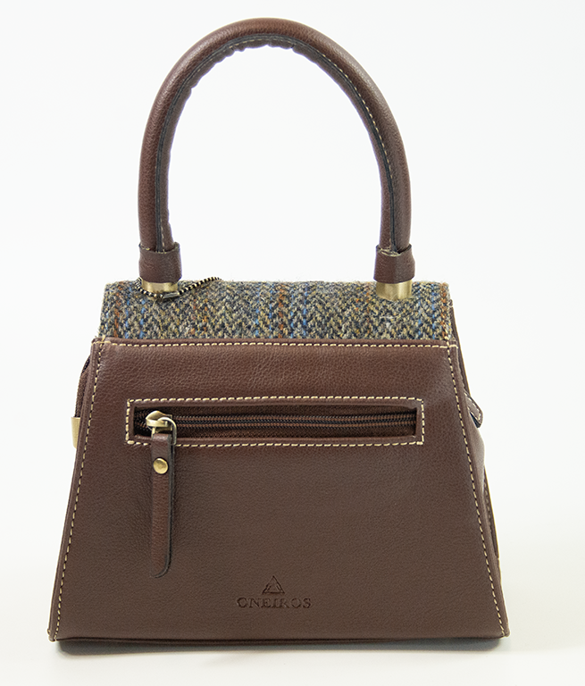 Harris Tweed Small Satchel Bag 11/Brown