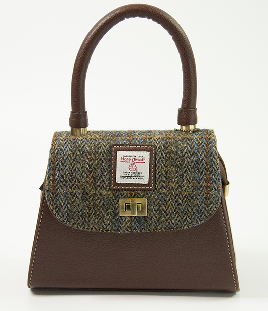 Harris Tweed Small Satchel Bag 11/Brown