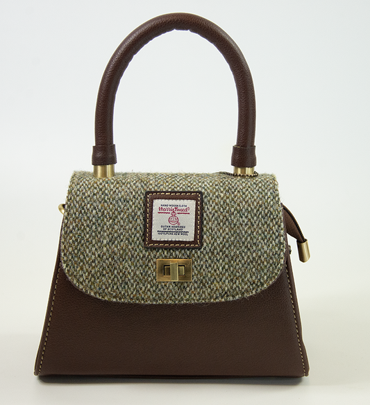 Harris Tweed Small Satchel Bag 13/Brown