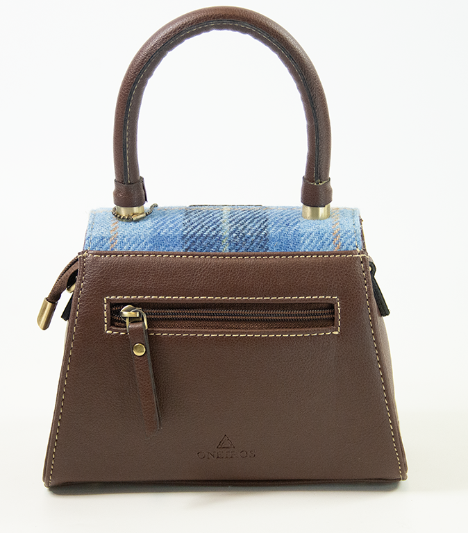 Harris Tweed Small Satchel Bag 2/Brown