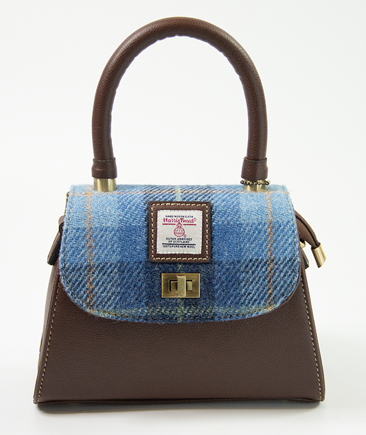 Harris Tweed Small Satchel Bag 2/Brown