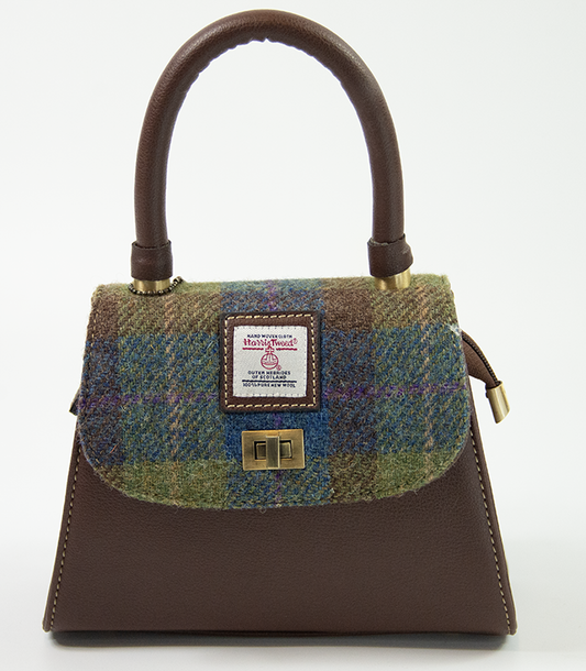 Harris Tweed Small Satchel Bag 30/Brown