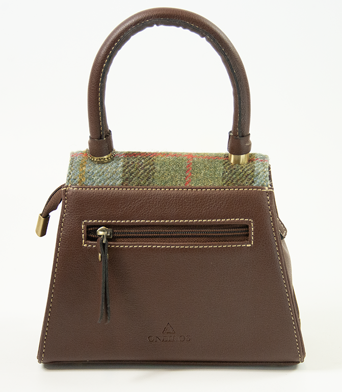 Harris Tweed Small Satchel Bag 4/Brown