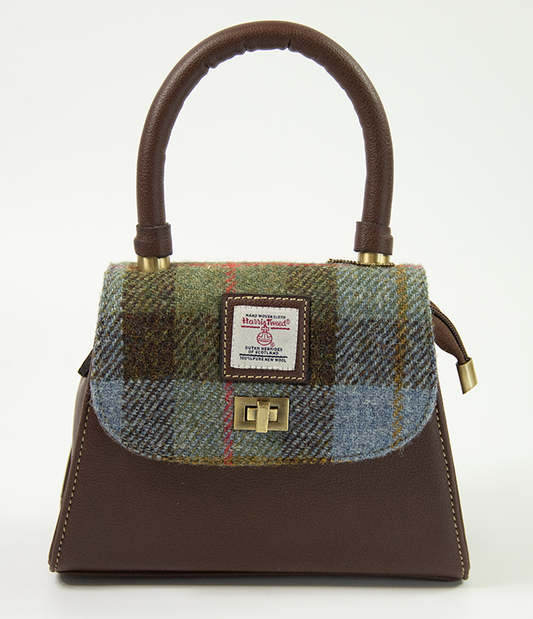 Harris Tweed Small Satchel Bag 4/Brown