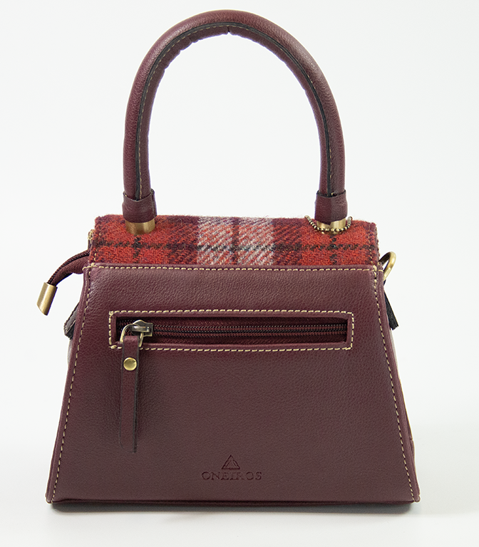 Harris Tweed Small Satchel Bag DPX-05/Maroon